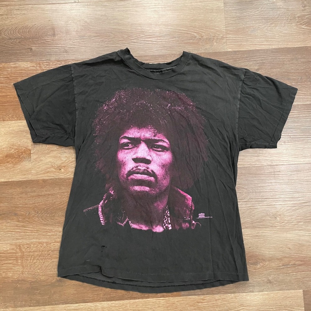 Vintage 1994 Jimi Hendrix Are You Experienced T-Shirt Hanes Winterland L Black